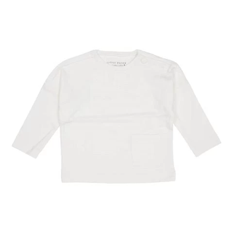 Little Dutch T-shirt Long Sleeves With Pocket Soft White 3 Little Dutch T-shirt Long Sleeves With Pocket Soft White