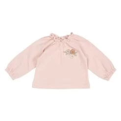 Little Dutch T-shirt Long Sleeves With Embroidery Soft Pink