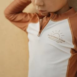 Little Dutch Swim T-shirt Long Sleeves Vintage Sunny Stripes -Little Dutch Sale Shop 0023455 zwem t shirt korte mouw vintage sunny stripes 62 68