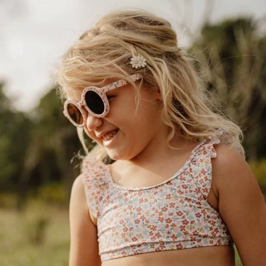 Little Dutch Child Sunglasses Round Shape Little Pink Flowers 4 Little Dutch Child Sunglasses Round Shape Little Pink Flowers - Image 2