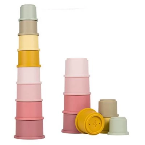 Little Dutch Stacking Cups Pink 3 Little Dutch Stacking Cups Pink