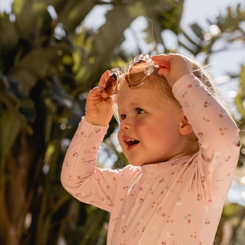 Little Dutch Bathsuit Long Sleeves Ruffles Little Pink Flowers 5 Little Dutch Bathsuit Long Sleeves Ruffles Little Pink Flowers - Image 3