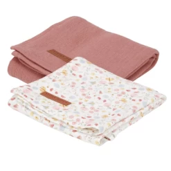 Little Dutch Swaddles 70x70 Flowers & Butterflies/Pure Soft Pink
