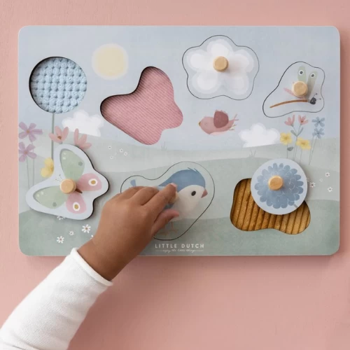 Little Dutch Tactile Puzzle Flowers & Butterflies 4 Little Dutch Tactile Puzzle Flowers & Butterflies - Image 2