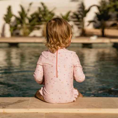 Little Dutch Bathsuit Long Sleeves Ruffles Little Pink Flowers 6 Little Dutch Bathsuit Long Sleeves Ruffles Little Pink Flowers - Image 4