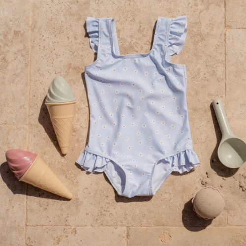 Little Dutch Bathsuit Ruffles Daisies Blue 6 Little Dutch Bathsuit Ruffles Daisies Blue - Image 4