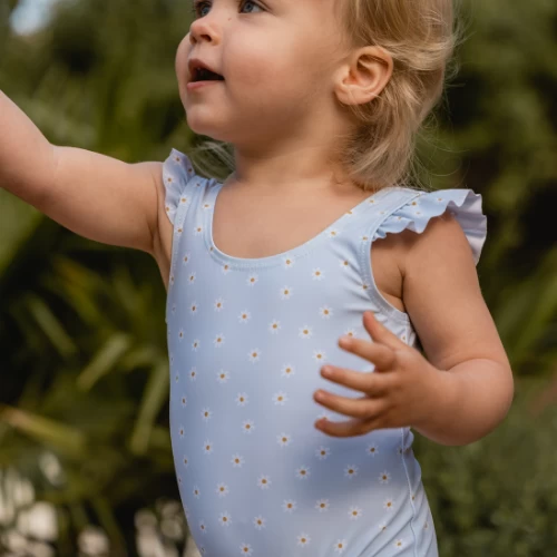 Little Dutch Bathsuit Ruffles Daisies Blue 7 Little Dutch Bathsuit Ruffles Daisies Blue - Image 5
