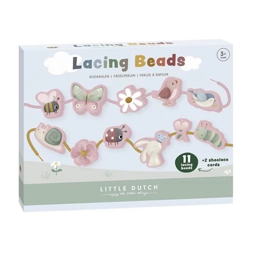 Little Dutch Lacing Beads Flowers & Butterflies 3 Little Dutch Lacing Beads Flowers & Butterflies