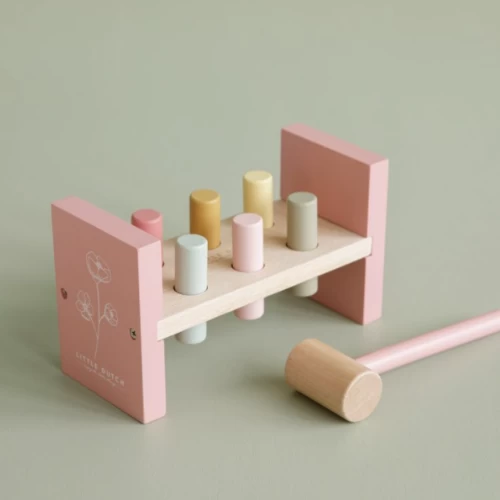 Little Dutch Pounding Bench Wild Flowers Pink 5 Little Dutch Pounding Bench Wild Flowers Pink - Image 3