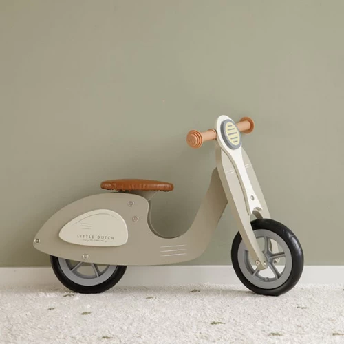 Little Dutch Scooter Hout Olive 4 Little Dutch Scooter Hout Olive - Image 2