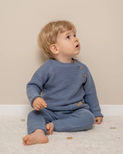 Little Dutch Knitted One-piece Suit Blue -Little Dutch Sale Shop Post SAILORSBAY 2b