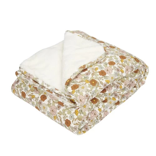 Little Dutch Cot Blanket Vintage Little Flowers 3 Little Dutch Cot Blanket Vintage Little Flowers