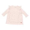 Little Dutch Dress Long Sleeves Ruffles Little Pink Flowers