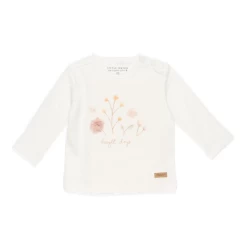 Little Dutch T-shirt Long Sleeves Flowers White
