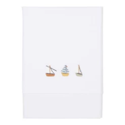 Little Dutch Bassinet Sheet Embroided Sailors Bay