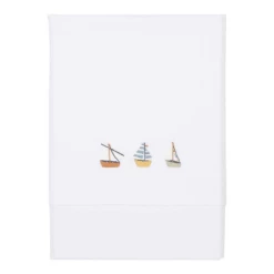 Little Dutch Cot Sheet Embroided Sailors Bay