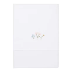 Little Dutch Cot Sheet Embroided Flowers & Butterflies